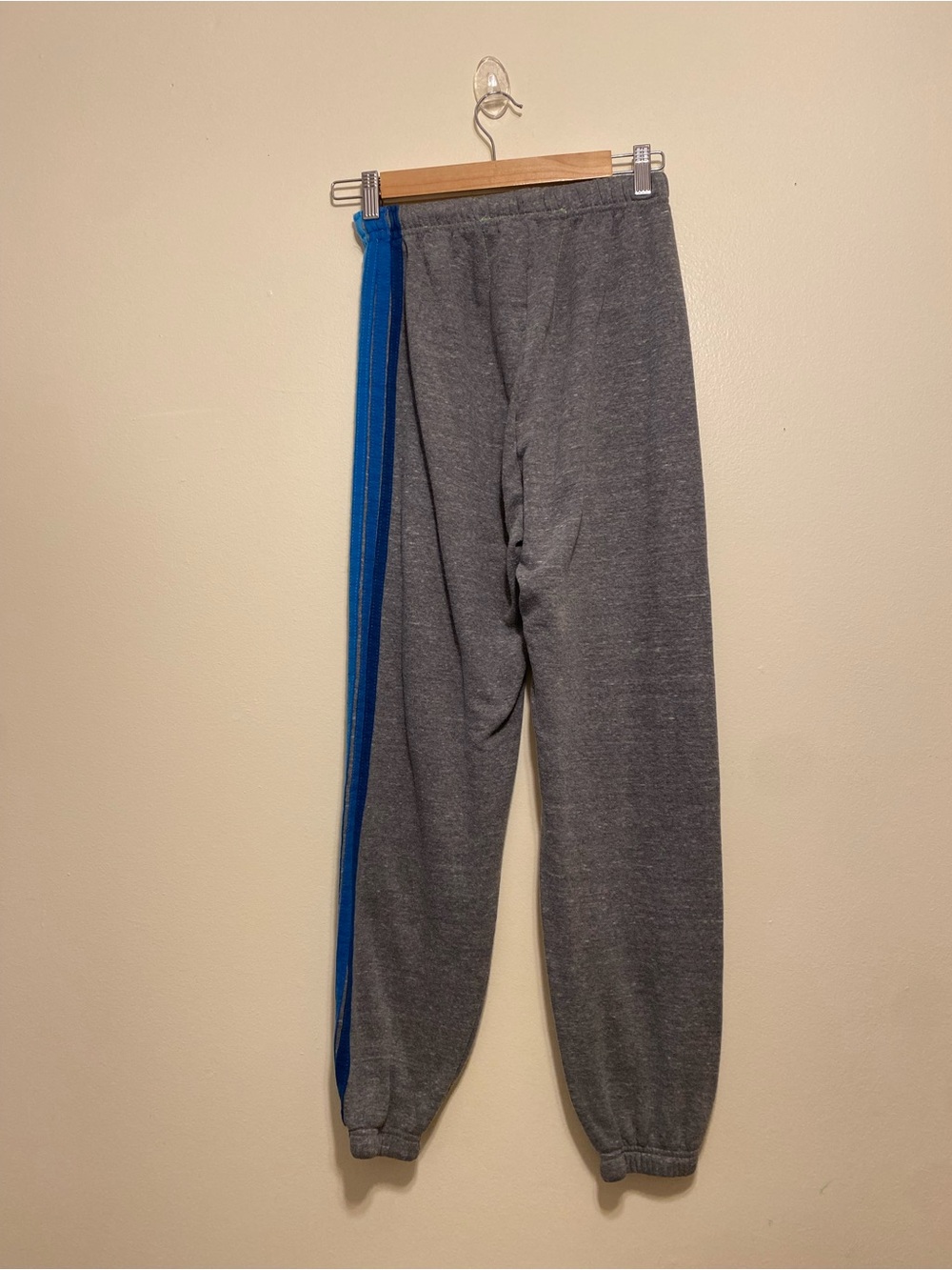 Aviator Nation Gray Joggers with Blue Side Stripe. Size S - Picture 4 of 10